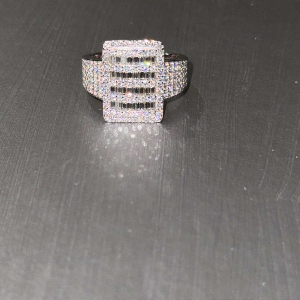 14k Gold Vermeil VVS Mens Iced GRA Certified Moissanite Diamond Ring PASS Tester - Picture 5 of 6
